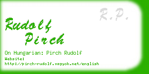 rudolf pirch business card